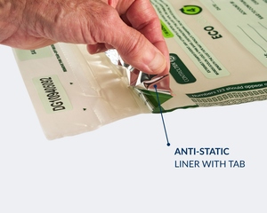 ControlTek EcoLok Deposit Bags 12" x 16", Clear, Pack of 100, The first and only 90% post consumer recycled bank deposit bag, Green Circle Certified (585656)