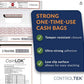 CoinLok Coin Courier Deposit Bag 12" x 24.5", Clear, Pack of 50 Bags, 585347