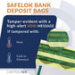 SafeLok Vertical Twin Dual Deposit Bag, 14"x20", Case of 250 Bags, 585096CT