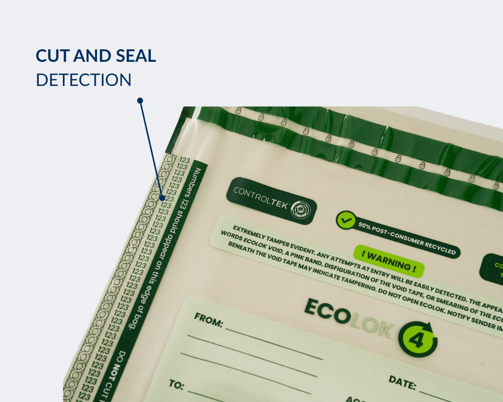 ControlTek EcoLok Deposit Bags 9" x 12", Clear, Pack of 100, The first and only 90% post consumer recycled bank deposit bag, Green Circle Certified (585608) - spotlesssupply.com