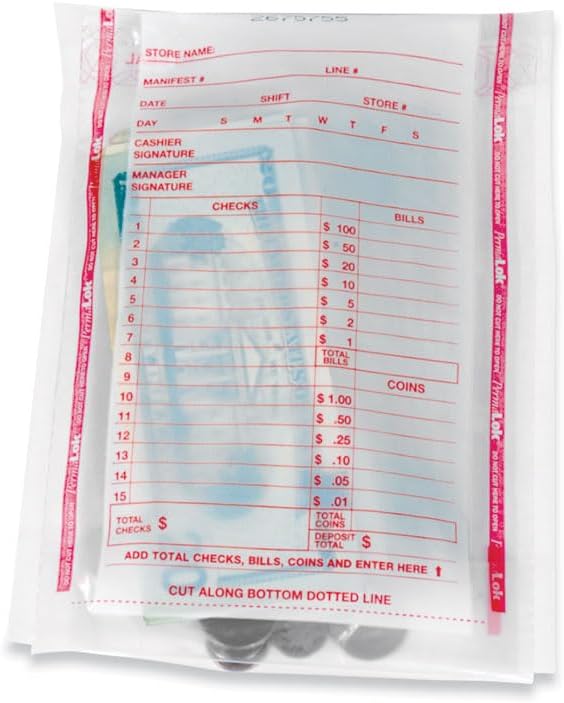 PermaLok Deposit Bag 5.75" x 8.75", Clear, Case of 1000 Bags, 585013CT - spotlesssupply.com