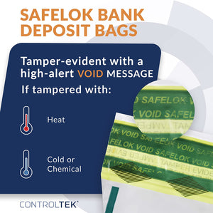 SafeLok Deposit Bag 12" X 16" Clear (Case of 500) 585093CT
