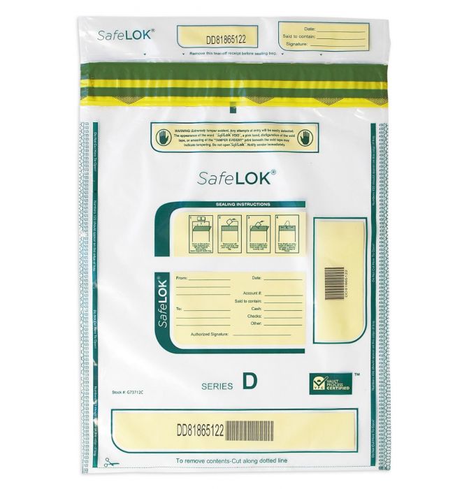 SafeLok Deposit Bag 12" X 16" Clear (Pack of 100) 585093