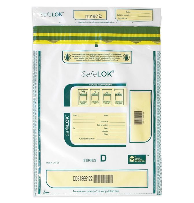 SafeLok Deposit Bag 12" X 16" Clear (Case of 500) 585093CT