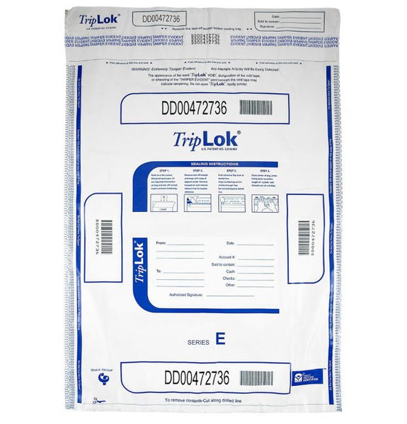 TripLok Deposit Bag 15" X 20" White with Pocket (Pack of 50) 585055