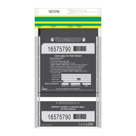 SafeLok Vertical Twin Deposit Bag 10" X 15" Clear (Case of 500) 585092CT - spotlesssupply.com