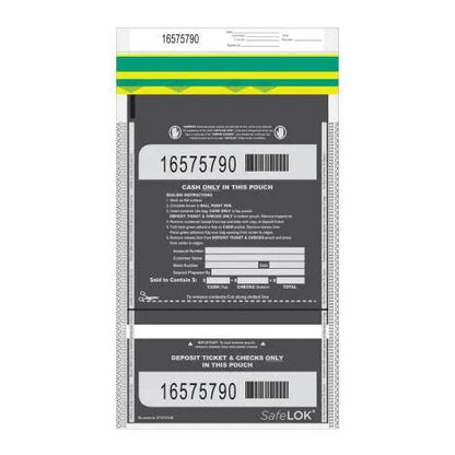 SafeLok Vertical Twin Deposit Bag 10" X 15" Clear (Pack of 100) 585092 - spotlesssupply.com