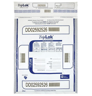 TripLok Deposit Bag 12" X 16" White (Pack of 100) 585043 - spotlesssupply.com