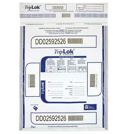 TripLok Deposit Bag 12" X 16" White (Pack of 100) 585043 - spotlesssupply.com