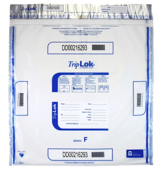 TripLok Deposit Bag 20" X 20" Clear (Pack of 50) 585064 - spotlesssupply.com